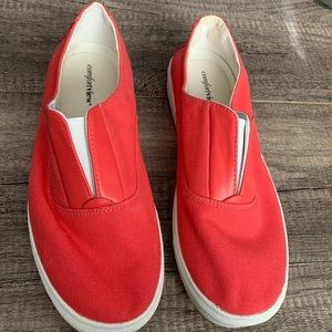 Comfortview size 11 wide width coral slide on